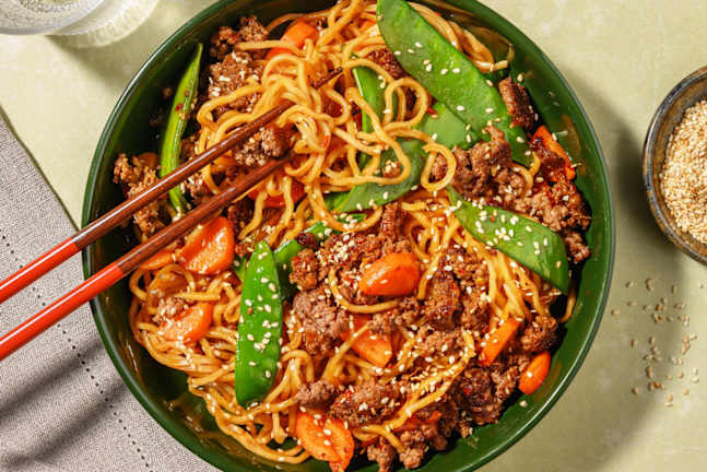 Super Quick Sambal Teriyaki Beef Noodles