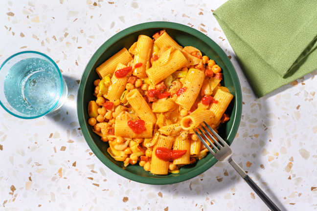 Cajun Chorizo and Chickpea Pasta