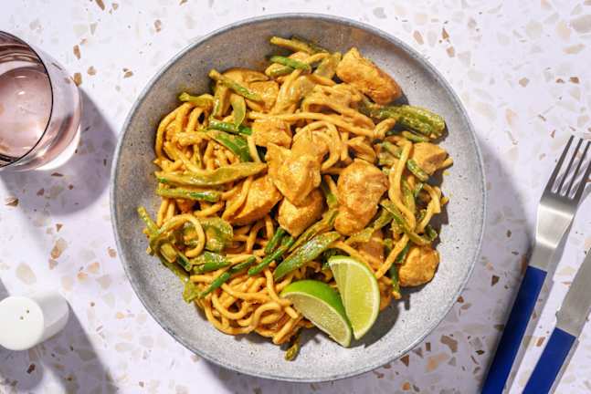 Thai Style Peanut Chicken Noodles