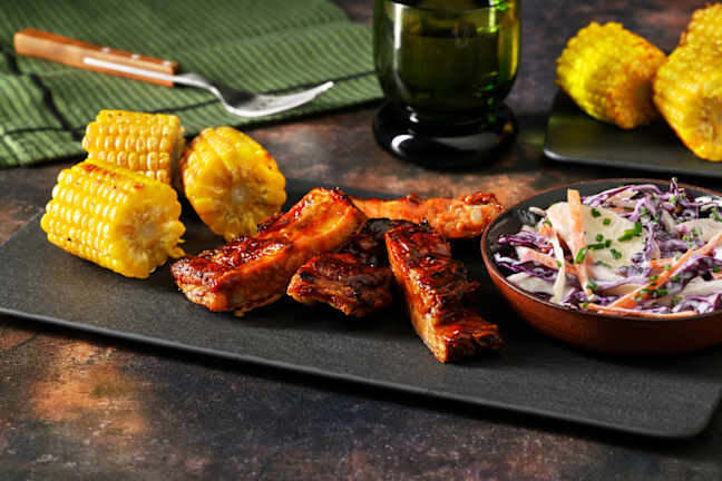 Costine di maiale BBQ all'americana 