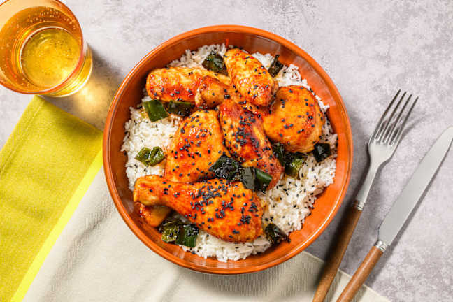 Alitas de pollo glaseadas en salsa agridulce