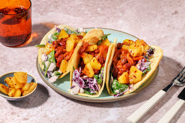 Caribbean Black Bean & Slaw Tacos