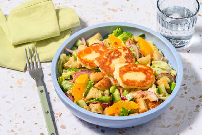 Grilling Cheese and Orange Salad