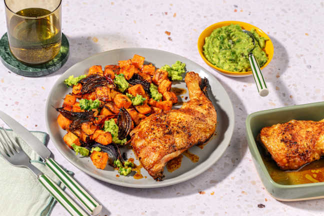 Poulet laqué au soja & guacamole maison