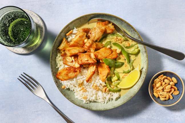 Le Végé : émincés veggie au curry vert & coco