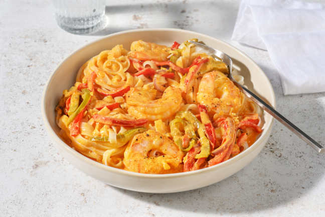 Nouilles aux crevettes & poivron à la thaï