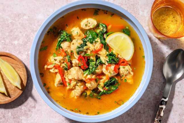 Griechische Hähnchen-Zitronen-Suppe