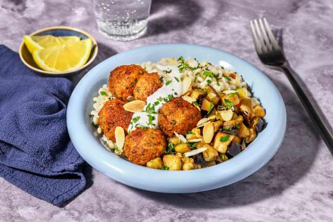 Boulettes de porc épicées & couscous perlé