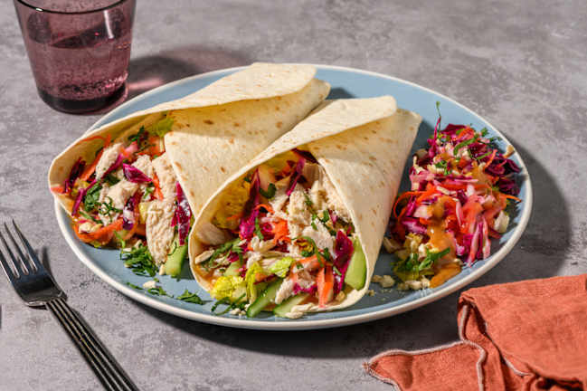Speedy wraps poulet satay & crudités