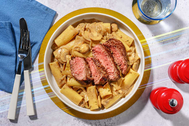 Combo fulgurant : tagliata de bœuf & rigatoni