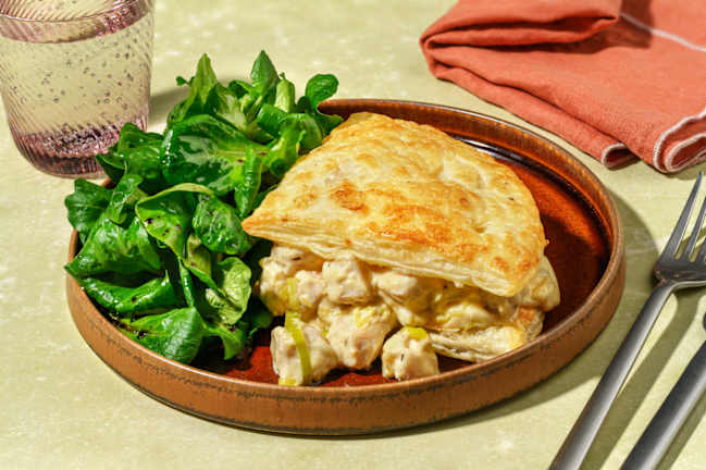 Feuilleté de poulet, gouda & thym