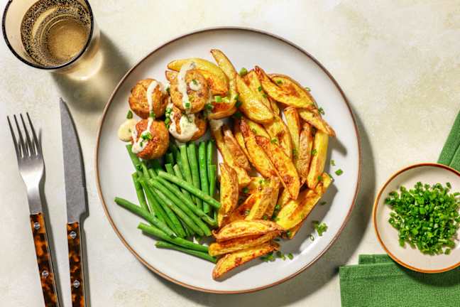 Falafel in Herby Cream Sauce