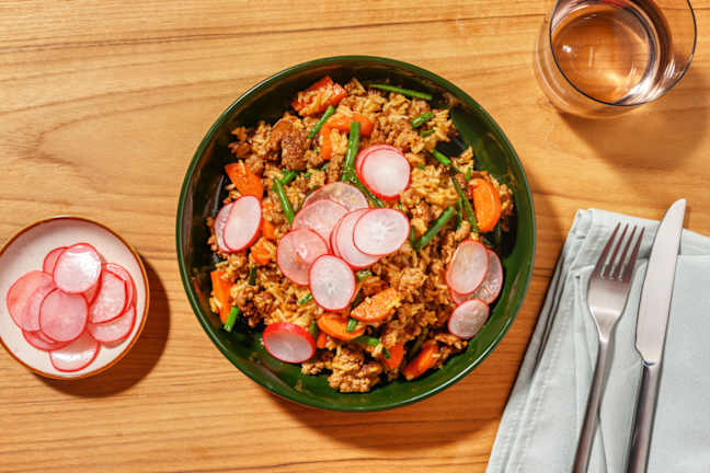 Teriyaki-Sambal Beef Fried Rice
