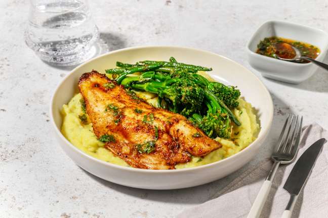 Cajun Sea Bass and Parsley Gremolata