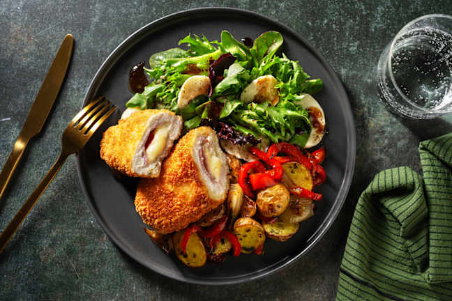 Cordon bleu maison : jambon, mozza & parmesan