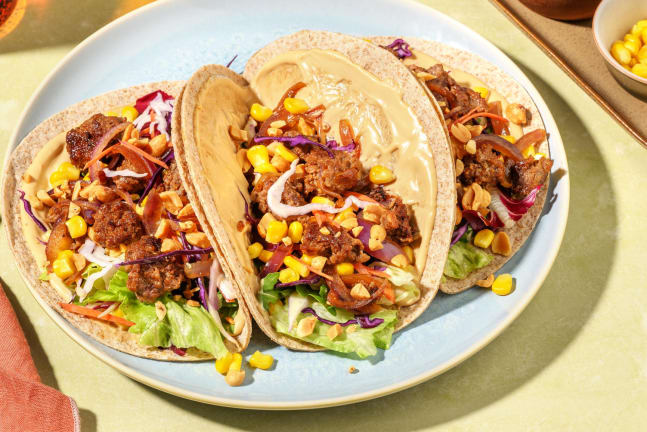 Tortilla's met gehakt en knapperige groenten