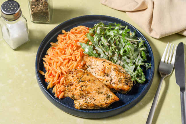Chicken and Sun Dried Tomato Orzo