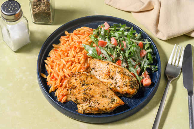 Chicken and Sun Dried Tomato Orzo