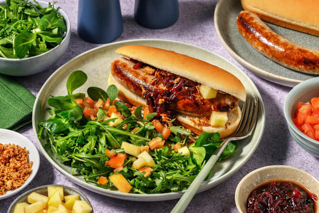 DIY Hotdog & Side Salad