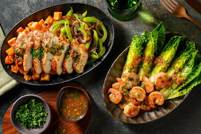 Kreolisches Surf & Turf mit Hähnchen und Garnelen