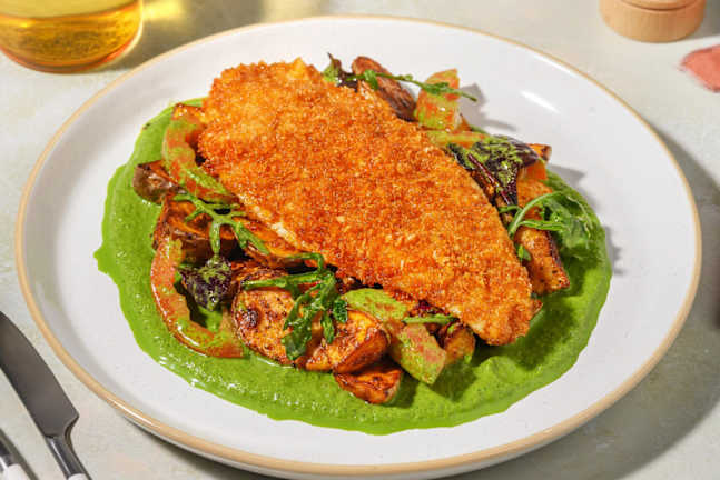 Winter im Rückspiegel! Backfisch in grüner Soße