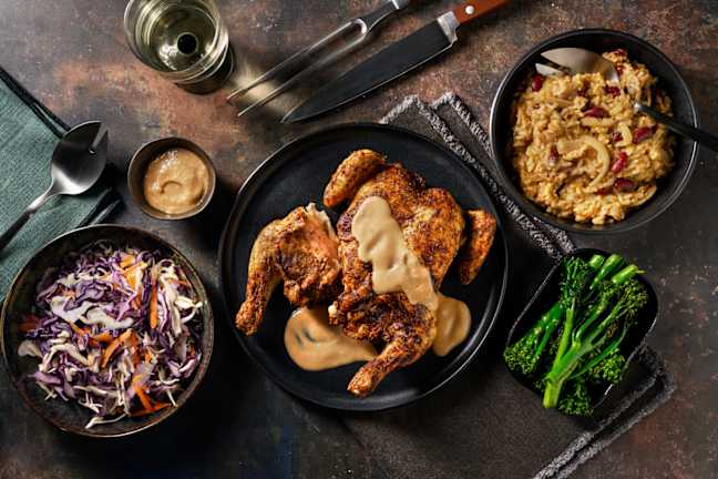 Jerk Style Spatchcock Chicken and Pineapple Chutney