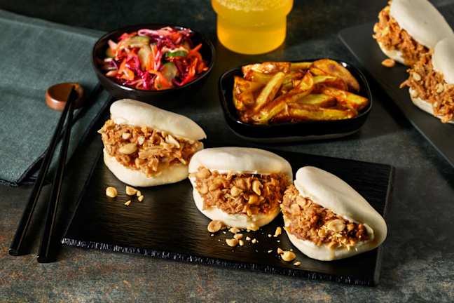 Peanut-Sambal Pulled Pork Bao