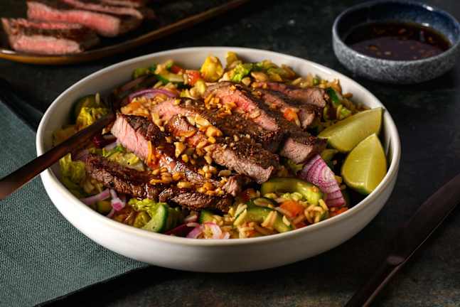 Steak with Thai-Style Salad & Peanuts