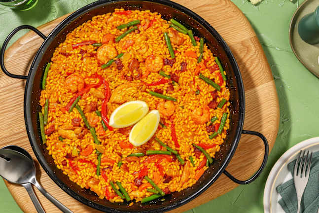 Paella-Style Rice with Chicken & Shrimp
