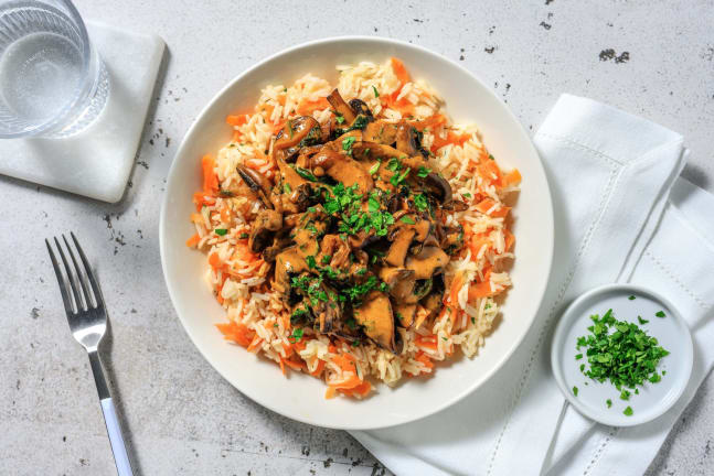 Veggie Stroganoff mit Portobello & Champignons