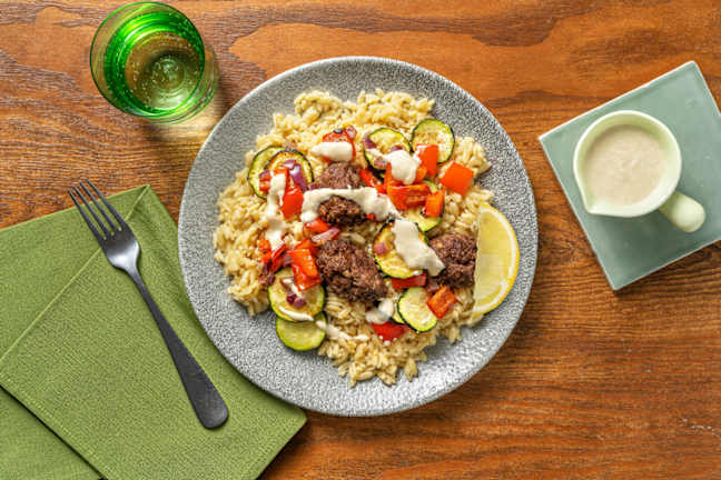 Sheet Pan Beef Koftas