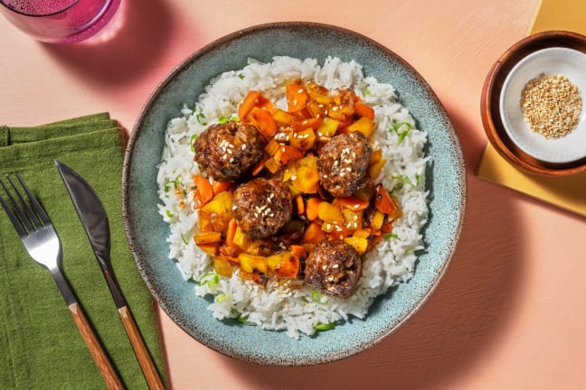 Saucy Plum and Ginger Beef Meatballs