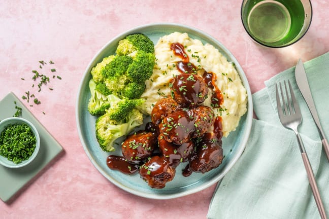 BBQ Plant-Based Ground Protein Meatballs