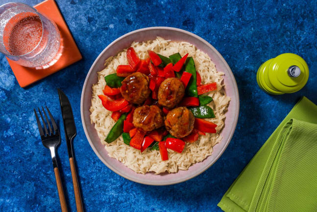 Sesame Sweet and Sour Chicken Meatballs