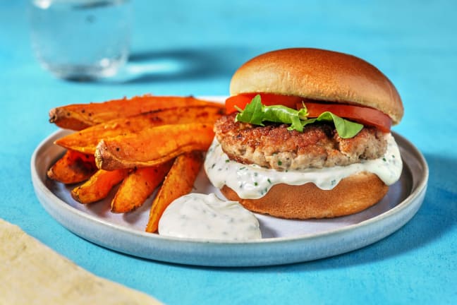 Chicken, Lettuce and Tomato Burgers