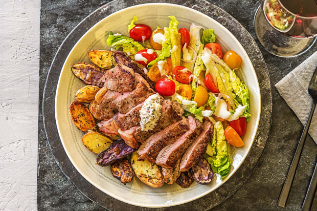 Buttered Rosemary Strip Steak