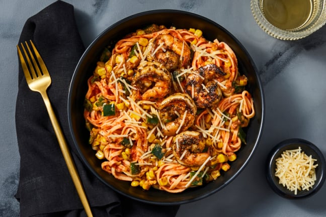 Linguines aux crevettes géantes à la cajun