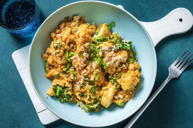 Chicken and Chickpea Korma Crumble