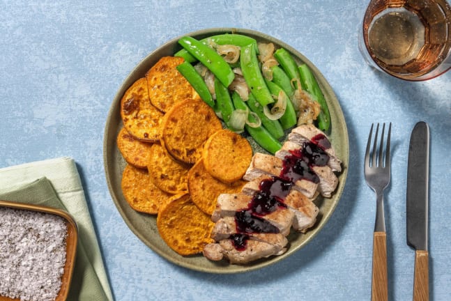 Blueberry BBQ Pork Chops