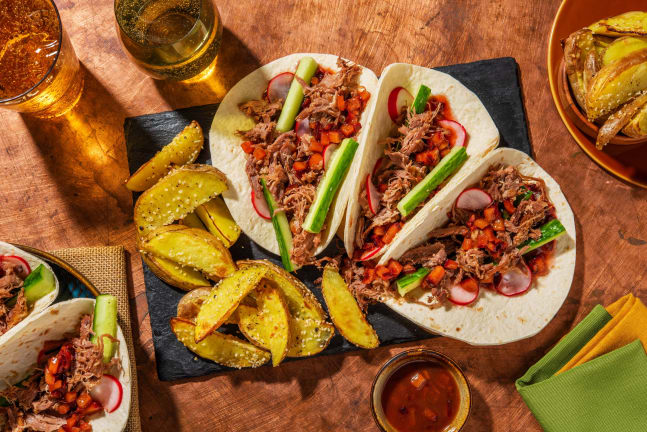 Crispy Chinese Style Duck Tacos
