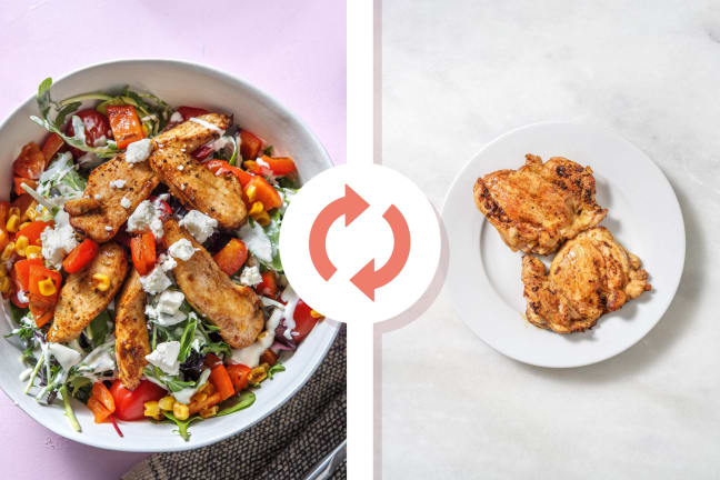Southwestern-Spiced Chicken Thighs and Ranch Salad