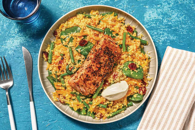 Dukkah-Crusted Salmon & Yoghurt