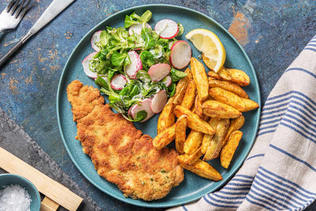 Knuspriges Kräuterschnitzel
