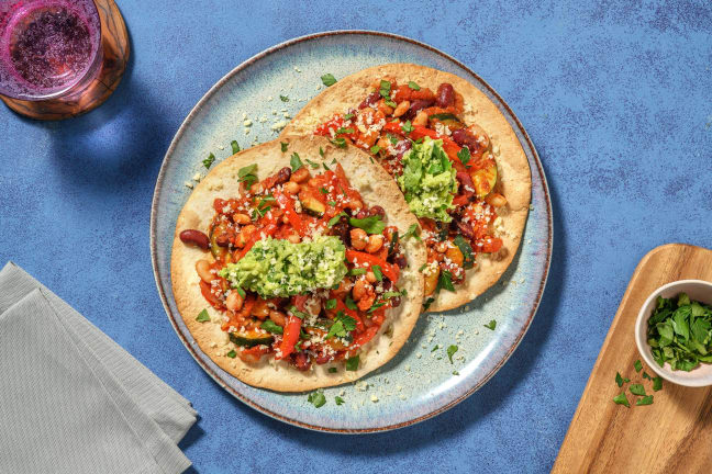 Mexican Inspired Beany Tostadas