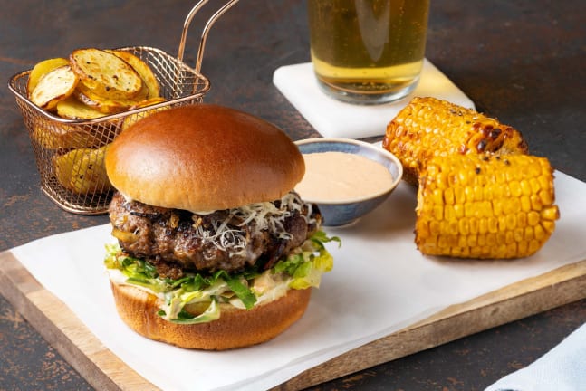 Oklahoma Style Onion Burger mit Bio Rindfleisch