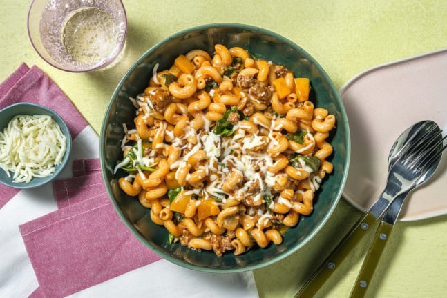One-Pot Southwest-Style Beyond Meat® and Cavatappi