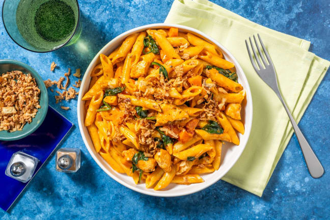 Curried Chicken Thighs Penne