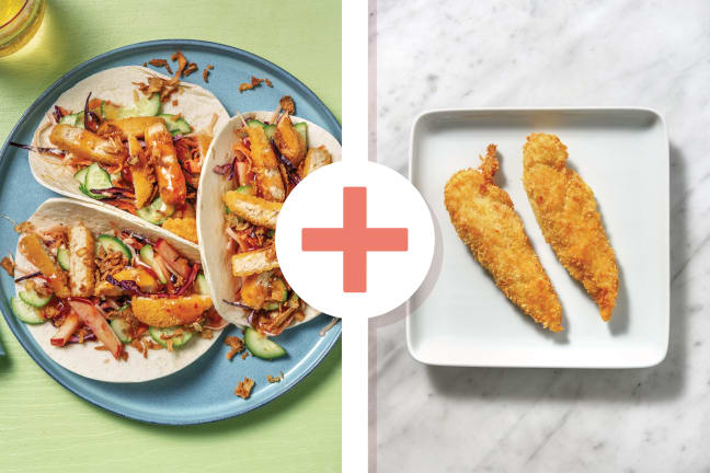 Plant-Based Double Crumbed Chick'n Tacos