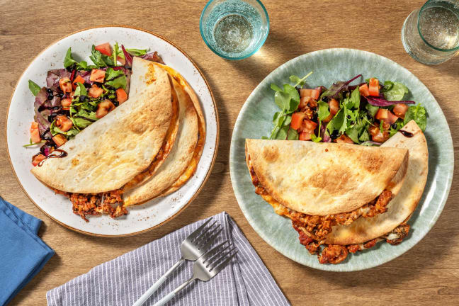 Pork Bolognese and Cheese Quesadillas