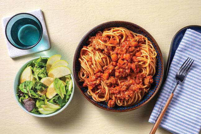 Pork Bolognese & Spaghetti
